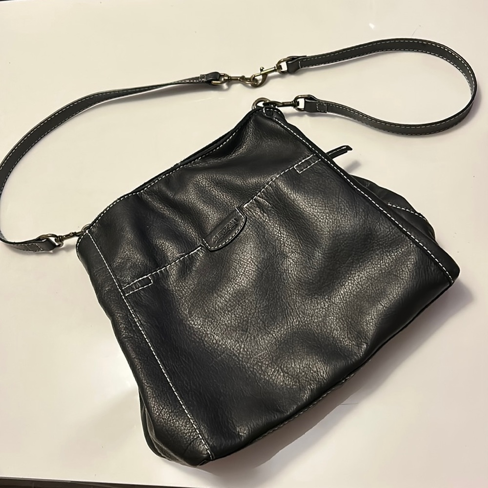 American Leather Company Black Shoulder Bag